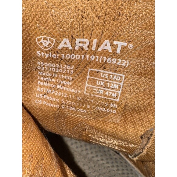 ARIAT Boots 13D Mens WorkHog Pull On Composite Toe Leather Work Brown 10001191 main image 12
